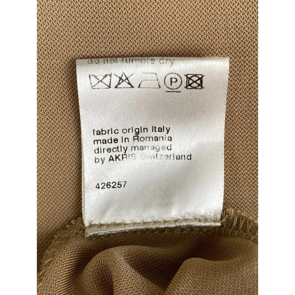 Akris Stretch Knit Midi Slip Dress Beige Size 8 - Picture 11 of 13